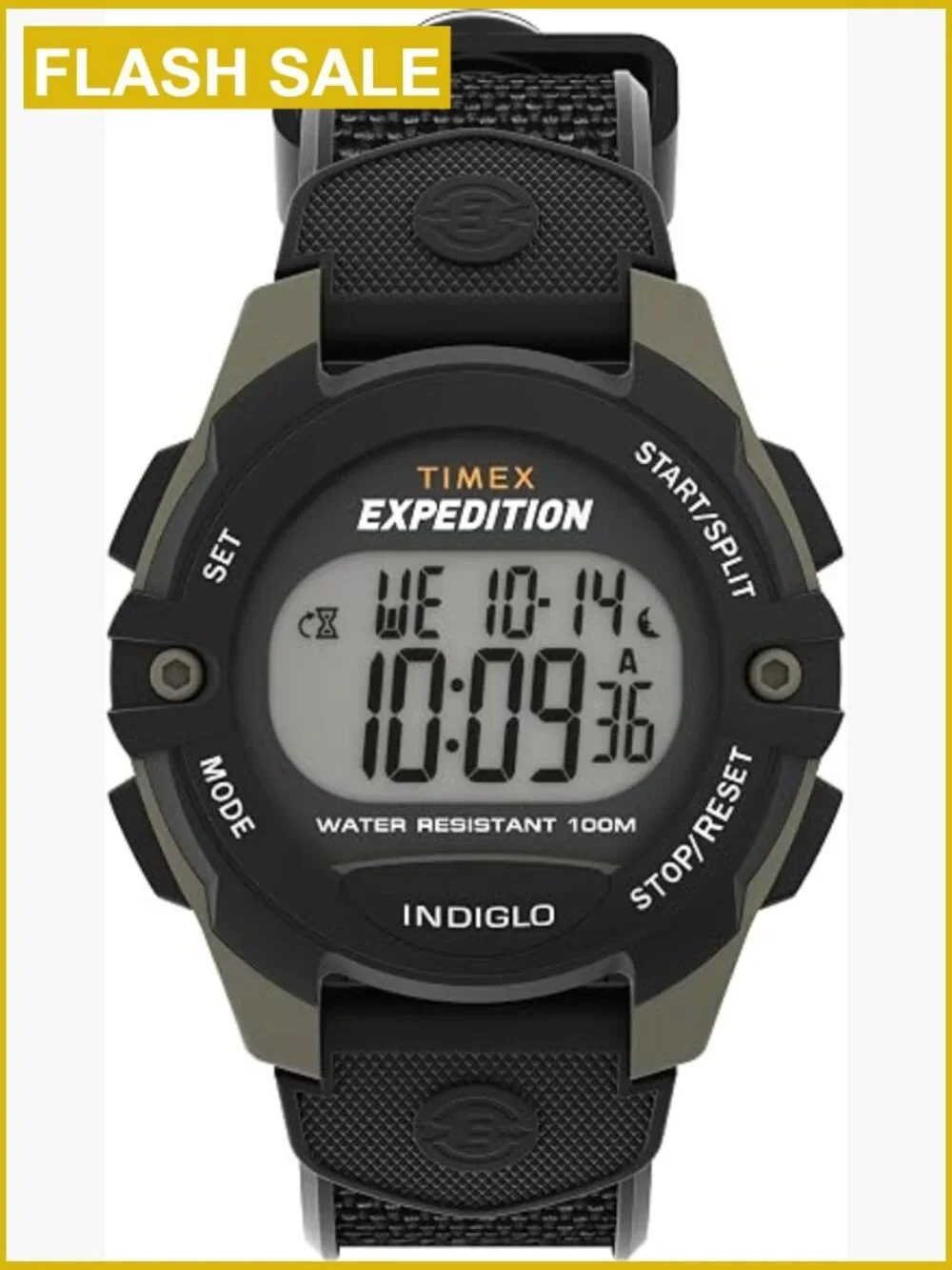 Men's Digital Sport Watch 100-Hour Chronograph Water Resistant 41mm